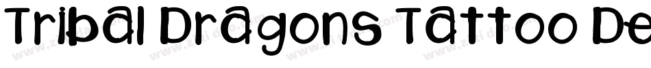 Tribal Dragons Tattoo Designs字体转换